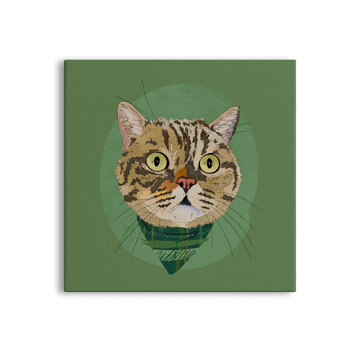 Custom Cat Pet Portrait Canvas Print